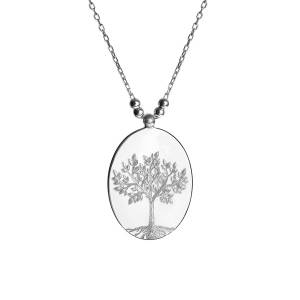 Hayat Ağacı Desenli Gümüş Kolye